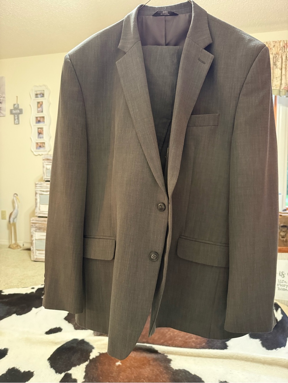 Haggar Men's Gray Two-Button Suit Jacket